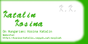 katalin kosina business card